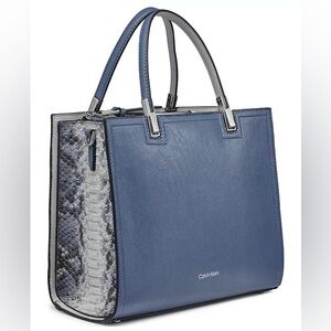 Calvin Klein Verne Mixed Material Convertable Satchel